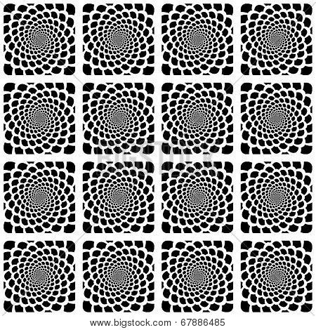 Design Seamless Monochrome Spiral Movement Snakeskin Pattern