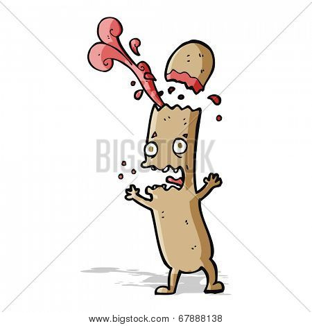 cartoon undercooked sausage