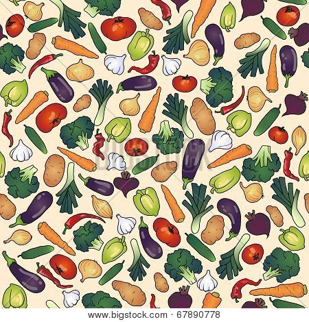 seamless vegetables pattern