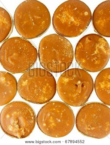 Palm Sugar (borassus Flabellifer Linn.) On White