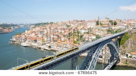 Dom Luiz bridge in Porto Cityscape Portugal