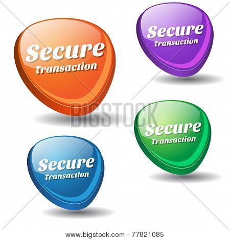 Secure Transaction Colorful Vector Icon Design