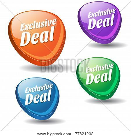 Exclusive Deal Colorful Vector Icon Design