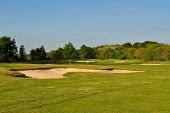 Bunker auf einem Golfplatz