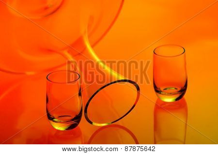 Set of glass bottles (2)