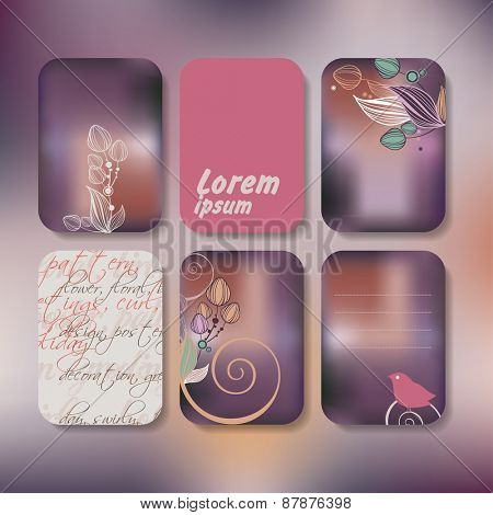 Vintage label set