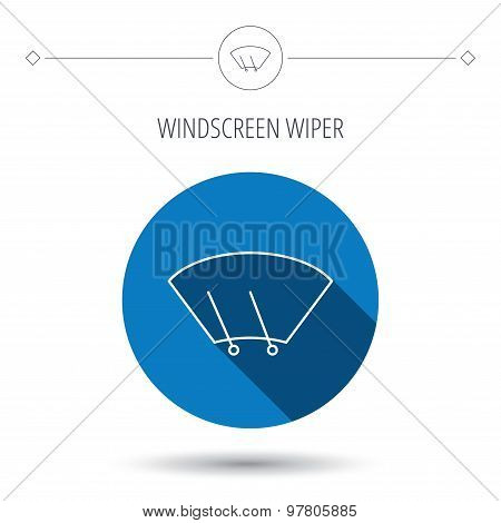 Windscreen wipers icon. Windshield sign.