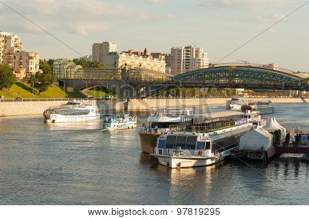 River Ships On Mosva River