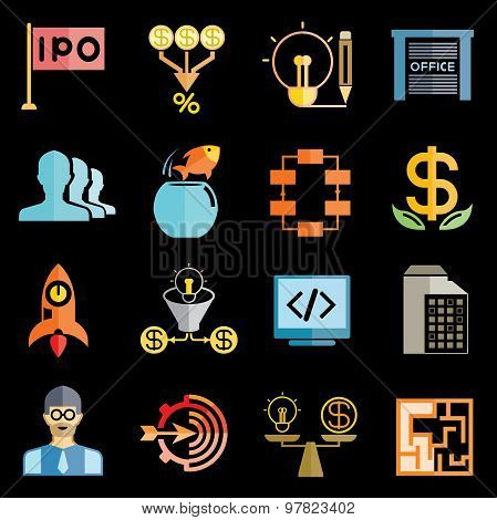 start up business icons