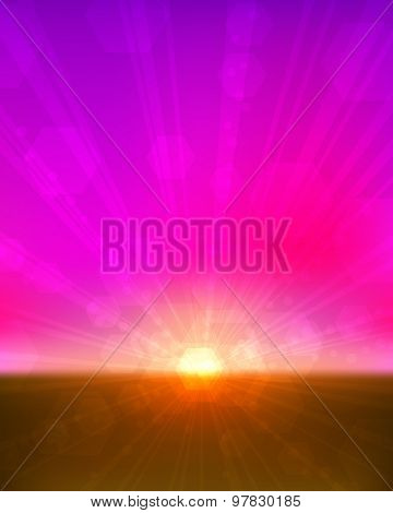 Pinkish sunset vertical background.