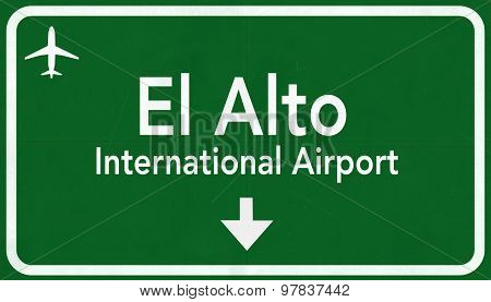 El Alto Bolivia International Airport Highway Sign