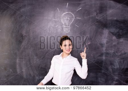 Businesswoman get an idea