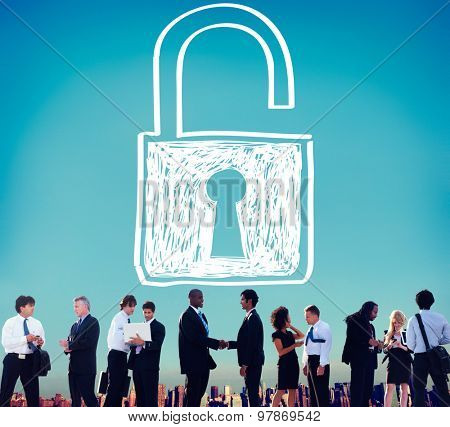 Password Privacy Log in Sucurity Lock Guard Concept
