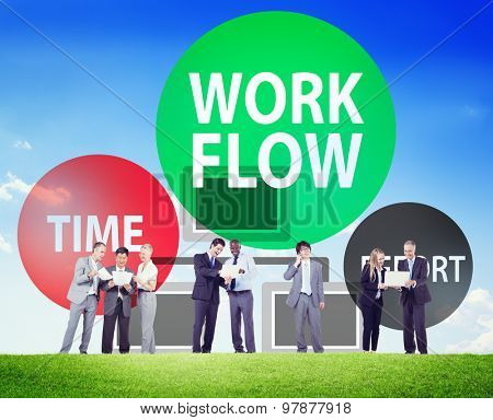 Workflow Effort Implement Efficiency Business Concept