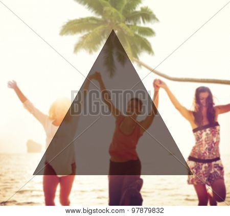 Summer Togetherness Friendship Triangle Copy Space Concept