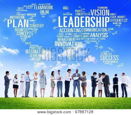 Leadership Boss Management Coach Chief Global Concept
