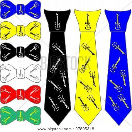 ties and the bow tie for the guitarist