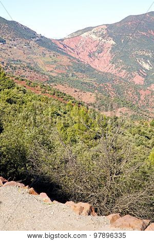 The    Dades Valley In Atlas Moroco   And Nobody