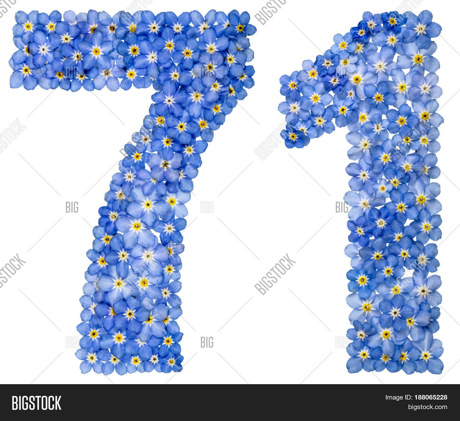 Цифра 7 из цветов
