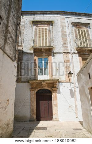 Characteristic alleyway of Cisternino. Puglia. Southern Italy.