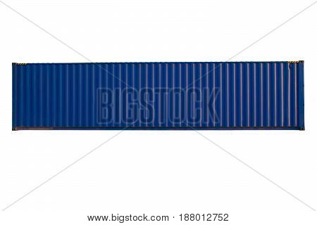 container right side on white background for import export.