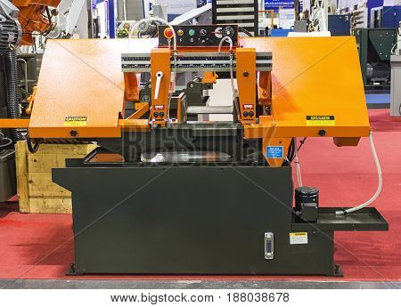 Metalworking equipmentsemi-auto bandsaw machine/ Intermarch 2017 Industrial Machinery Exhibition at Bitech Thailand - May 2017