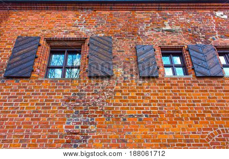 Kaunas, Lithuania - January 02, 2017: The House of Perkunas or Thunder built in 15th century. It is the oldest structure in Kaunas, the second largest city in Lithuania on January 02, 2017.