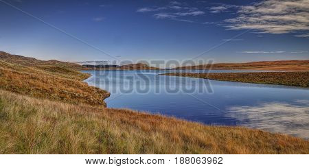 Loch Leathan, Isle of Skye, Highland, Scotland. Quiet october morning.