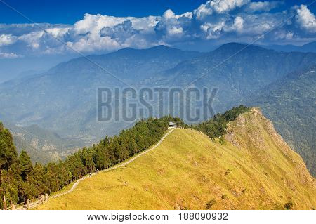 Tarey Bhir point is a favourite tourist spot.The word 'Bhir' means cliff in the local Nepal languageabout 10000 feet long path a breathtaking viewpoint at the edge people get spectacular views.