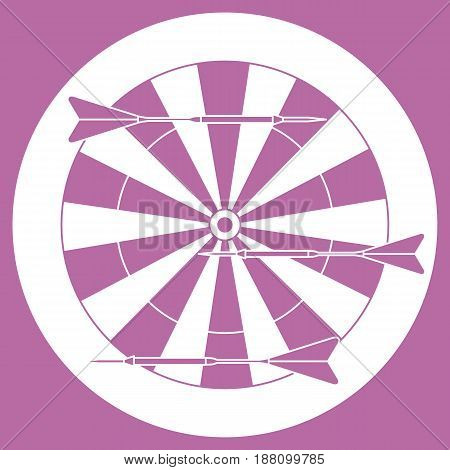 Cute Vector Illustration Of Target And Arrows For The Darts. Sports Theme.