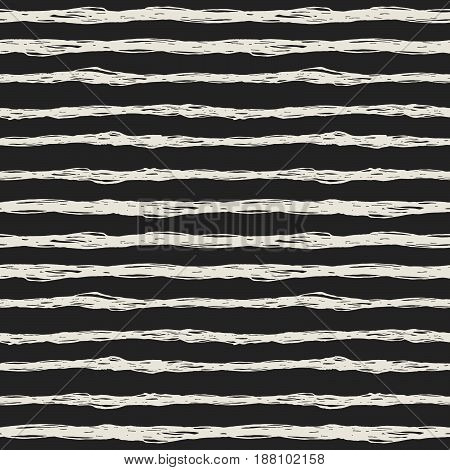 Seamless Brushpen Doodle Pattern Grunge Texture.trendy Modern Ink Artistic Design
