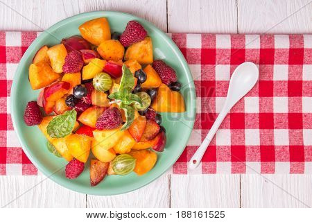 Salad With Fresh Fruits And Berries