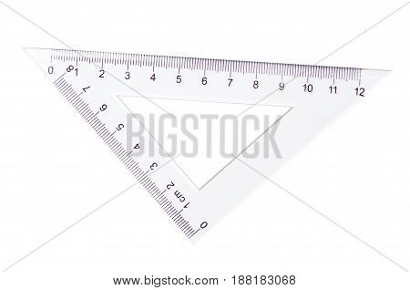 Set of rulers on white background isolation