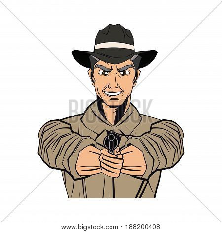 cowboy man cartoon character, modern western cattle hurdlers in traditional cowboy outfit. vector illustration