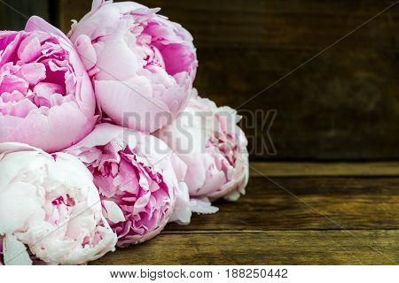 Fresh Bunch Of Pink Peonies