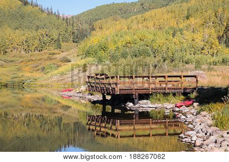 Autumn Scenery in the Rocky Mountains of Colorado