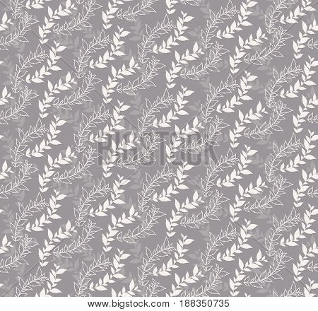 Modern stylish floral flower pattern for textile wallpaper pattern fills covers surface print gift wrap scrapbooking decoupage Seamless gray and white abstract classic pattern