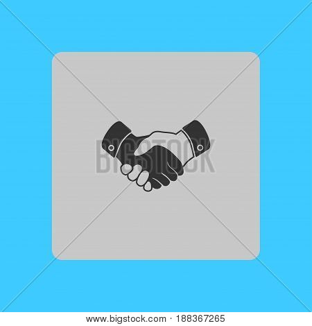 Handshake sign icon. Successful business symbol. Flat design style.