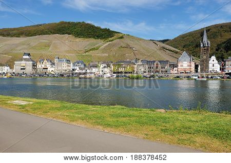 City View of Berkastel-Kues at the River Moselle