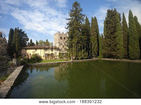 Inner Yard Of A Medieval Castle