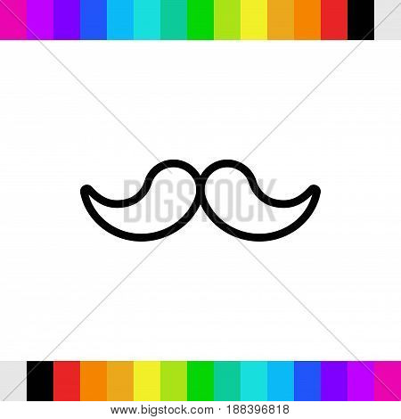 mustache icon stock vector illustration flat design
