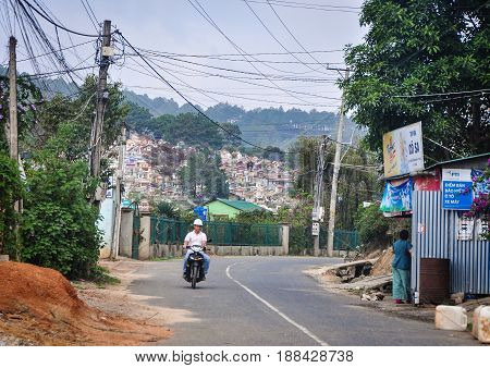Mountain Road In Dalat, Vietnam