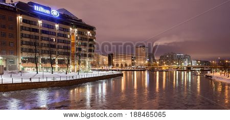 Helsinki, Finland -november 12 :night Helsinki,finland-november 12 2016.