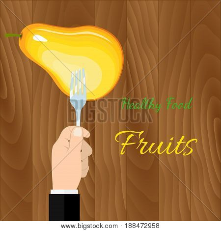 Vector vegetarian organic healthy food cuisine. organic natural realistic fruit. Veggie Lover Element