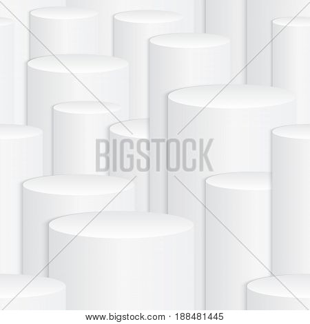 3d white abstract geometric texture with seamless pattern