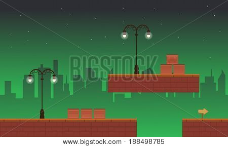 Collection stock street style game background vector illustration