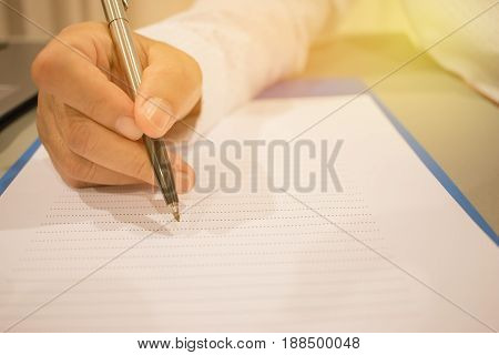 university students hand testing doing examination with emtry exam paper in classroom educational college