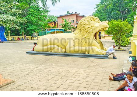 The Lion In Peradeniya Temple