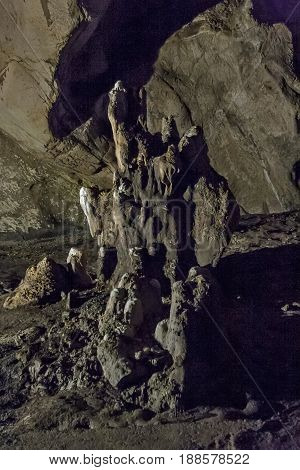 Caves and cave formations in the canyon of the river next to Bor in Serbia