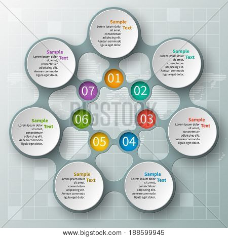 vector abstract 3d paper infographic elements.Metaball infographics.Round elements